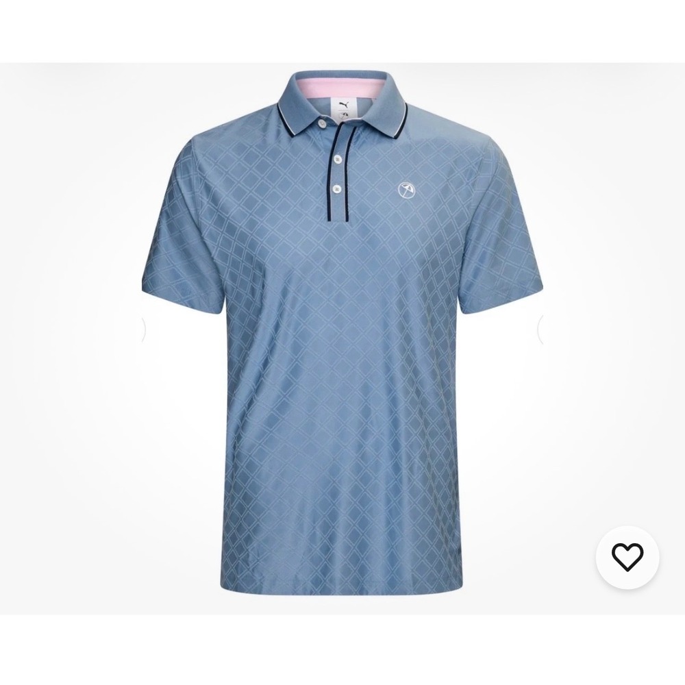 Puma Golf Arnold Palmer AP Cloudspun Castle Polo Blue Mens Large